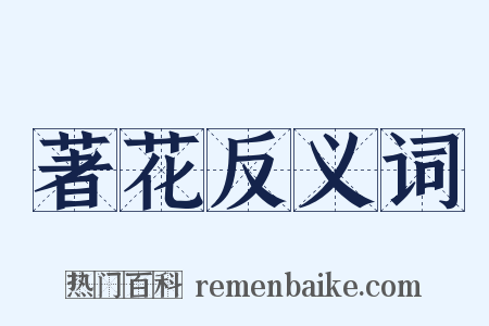 著花反义词是什么意思的图片